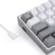 Redragon K631 Castor White-Grey Red Switch Wired Gaming Keyboard