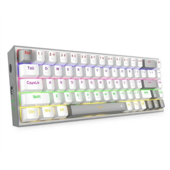 Redragon K705 White Gray PRO Tri-Mode rainbow mechanical gaming keyboard