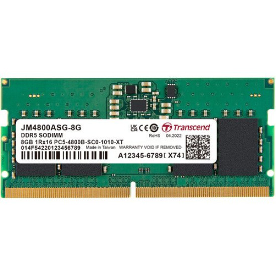 Transcend JetRAM 8GB DDR5 4800Mhz SO-DIMM Laptop RAM