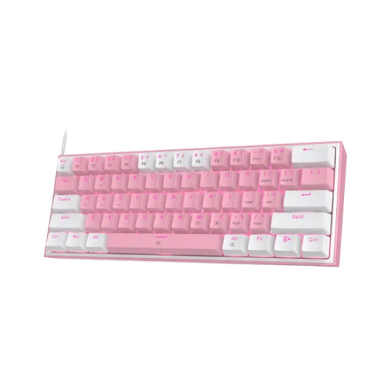 Redragon K617 FIZZ RGB Red Switch Pink-White gaming Keyboard