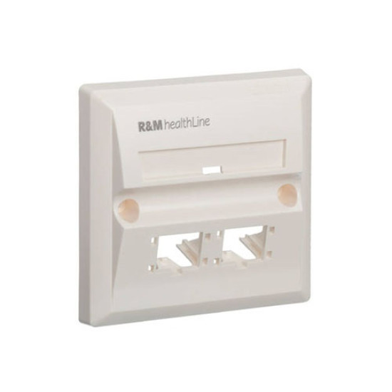 R&M R199514 2x1-Port BS Faceplate 