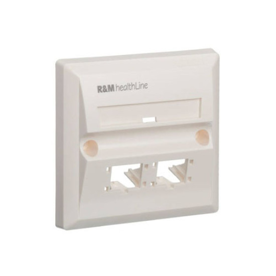 R&M R199514 BS pure 2x1-Port white Faceplate 