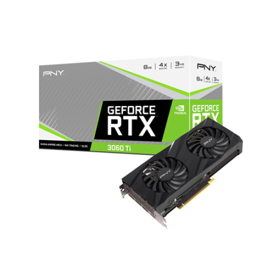 PNY GeForce RTX 3060Ti 8GB VERTO Dual Fan (LHR) GDDR6 Graphics Card