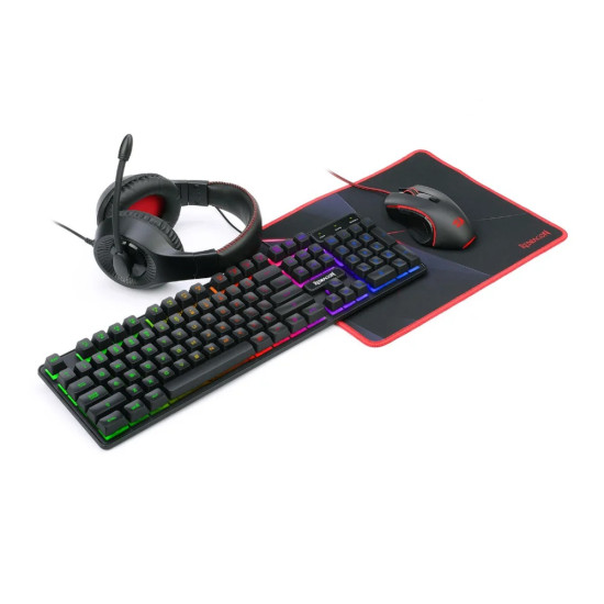 REDRAGON COMBO (KEYBOARD, MOUSE, HEADSET, MOUSEPAD)